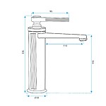 Umývadlová batéria REA Monaco - zlato, Low – Obrázok 11
