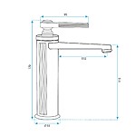 Umývadlová batéria REA Monaco - Chrome, Nízka – Obrázok 14