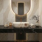 Umývadlo na dosku Rea Belinda Marrone Shiny – Obrázok 3