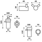 Nimco Sada koupelnových doplňků, nádobky skleněné – Obrázok 2
