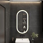 Zrkadlo LED OVL 50x100cm Gold – Obrázok 3