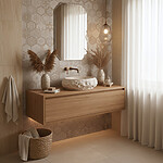 Umývadlo na dosku Mika Warm Beige – Obrázok 6