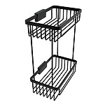 Nimco Černá drátěná police dvoupatrová