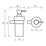 Nimco Černý dávkovač tekutého mýdla, pumpička mosaz – Obrázok 2