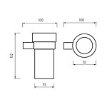 Nimco Černý držák na kartáčky – Obrázok 2