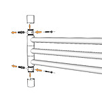 Nimco Černý držák na ručníky otočný, 42 cm – Obrázok 2