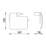 Nimco Černý držák na toaletní papír – Obrázok 2