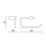 Nimco Černý držák na toaletní papír – Obrázok 2