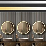 Zrkadlo LED 100cm MMJ BRUSH GOLD – Obrázok 6