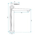 Umývadlová batéria REA Monaco - Chrome, vysoká – Obrázok 13