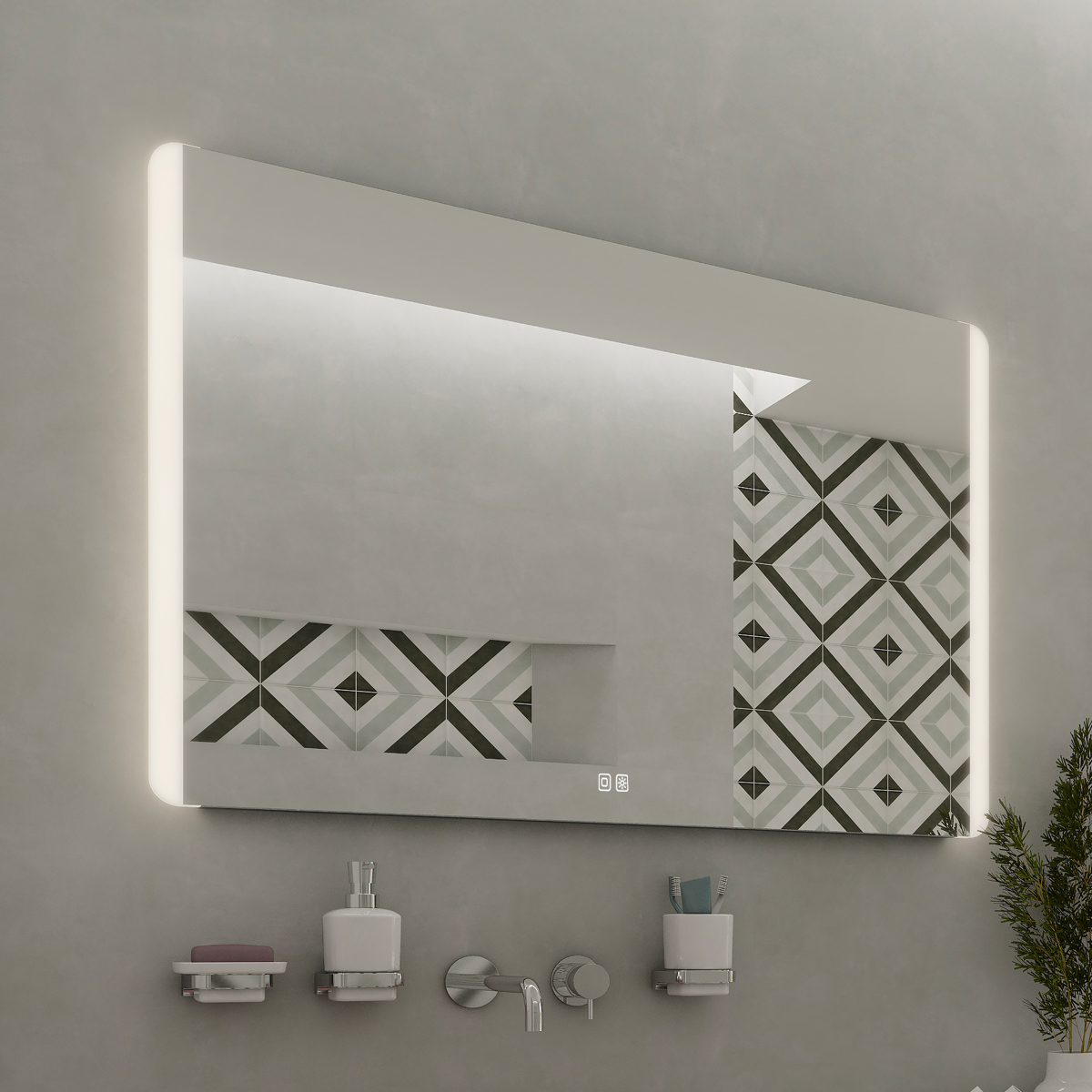 led-zrcadlo-1000x700-s-dotykovym-senzorem-nahled Nimco LED zrcadlo 1000x700 se dvěma dotykovými senzory – Obrázok 1