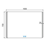 Nimco LED zrcadlo 1000x700 se dvěma dotykovými senzory – Obrázok 9