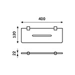 Nimco Černá police IXI, 40 cm – Obrázok 2
