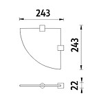 Nimco Černá police rohová – Obrázok 2