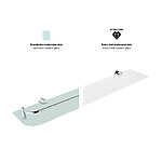 Nimco Černá police s ohrádkou, 60 cm – Obrázok 2