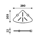 Nimco Černá rohová police IXI – Obrázok 2
