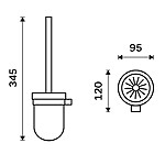 Nimco Černý toaletní WC kartáč – Obrázok 2