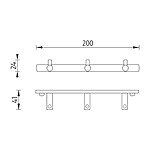 Nimco Černý trojháček s jednoduchými háčky – Obrázok 2