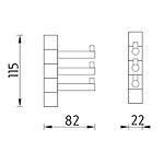 Nimco Černý trojitý otočný háček – Obrázok 3
